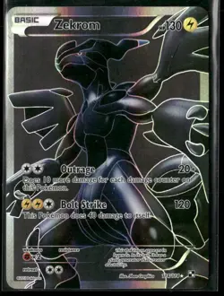 2011 Pokemon Black and White Ultra Rare Full Art Zekrom 114/114 - Image 1