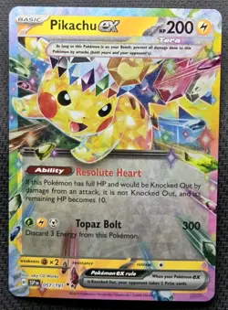 Pokemon Pikachu TCG Surging Sparks EX Double Rare Holo 057/191 NM Pack Fresh! - Image 1