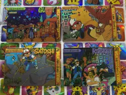 Pokemon Vintage Pocket Monsters Vending HOLO Prism (4x) Stickers 1998 Nintendo - Image 2