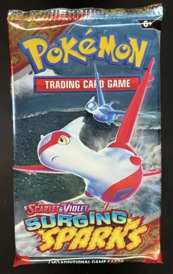 Pokemon Scarlet & Violet Surging Sparks (1) Sealed Booster Pack English TCG A6 - Image 1