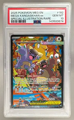 143500674 Mega Kangaskhan ex 2025 Pokemon Mega Evolution #182 SIR PSA 10 - Image 1