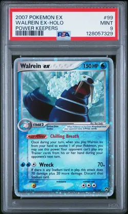2007 POKEMON EX POWER KEEPERS #99 WALREIN EX-HOLO PSA 9 - Image 1