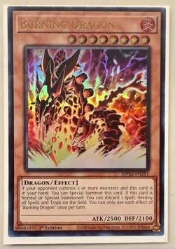 Yugioh x1 Burning Dragon MP24-EN251 1st Ed Ultra Rare (Near Mint!) - Image 1