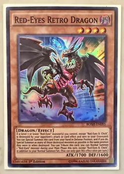 Red-Eyes Retro Dragon - BOSH-EN095 - Super Rare - 1st Edition Near Mint Yugioh C - Image 1