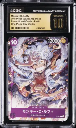 2023 ONE PIECE JPN PROMO CARDS DAY VISITOR MONKEY D. LUFFY CGC 10 PRISTINE - Image 1