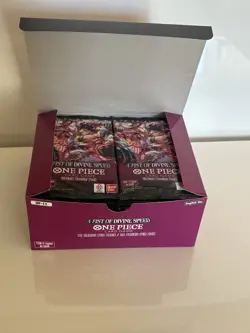 Lot Of 24 One Piece A Fist Of Divine Speed OP11 Booster Packs Display Box - Image 2