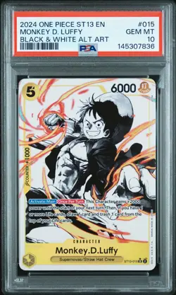 2024 ONE PIECE ULTRA DECK ST13-THE THREE BROTHERS #015 MONKEY D. LUFFY PSA 10 - Image 1