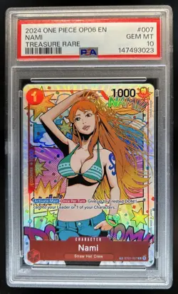 2023 One Piece Wings Of Captain Nami Treasure Rare #ST01-007 PSA 10 - Image 1