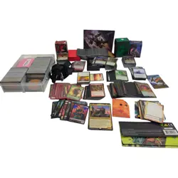Wizards of the Coast MTG Huge Bulk Lot Cards + Case Deck Boxes Sleeves Commander - Image 1