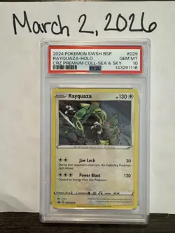 Rayquaza SWSH029 SWSH: Sword & Shield Promo Cards Holo PSA 10 - Image 1