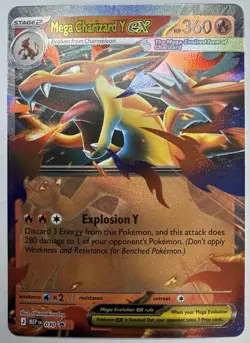 Pokemon Mega Charizard Y EX Promo Card Mega Evolution 030 Near Mint - Image 1