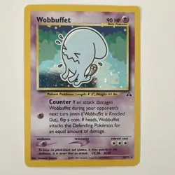 Pokemon TCG Wobbuffet Neo Discovery 16/75 Holo Unlimited Rare Card - Image 1