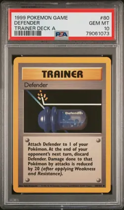 Pokemon Card Defender 80/102 Brock's Trainer Deck A Prototype PSA 10 Gem Mint - Image 1