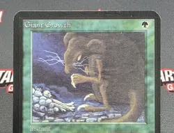 MTG Giant Growth-CLIPPED/DAMAGED -Beta Magic the Gathering Card #198 - Image 3