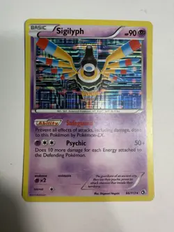 Sigilyph - 66/113 - Pokemon Legendary Treasures Black White Holo Rare Card NM - Image 1