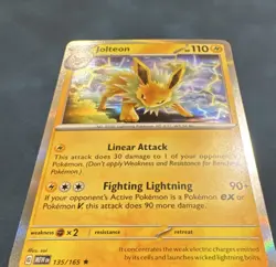Pokemon Jolteon 135/165 Sv: Scarlet & Violet 151 Rare Holo Stage 1 English Card - Image 5