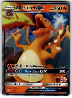 Charizard GX - 9/68 (#60 Charizard Stamped) Battle Academy NM Pokemon Card TCG - Image 1