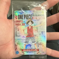 Bandai One Piece Card Game US Voyage Promo Holo Pack Monkey.D.Luffy - Image 1