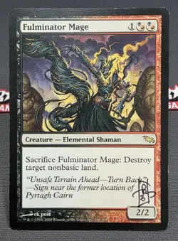MTG Fulminator Mage- Signed -Shadowmoor Magic the Gathering Card #188 - Image 1