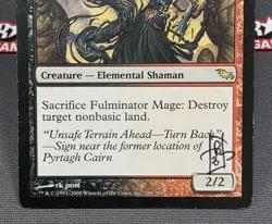 MTG Fulminator Mage- Signed -Shadowmoor Magic the Gathering Card #188 - Image 4