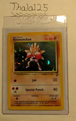 Pokemon Hitmonchan Base Set 2 008/130 Holo Rare English 2000 Card - Image 1