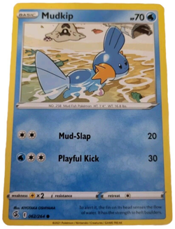 Pokemon TCG Fusion Strike Mudkip 062/264 Trading Card (V - Image 1