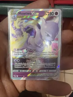 Pokemon Mewtwo VSTAR Crown Zenith Holo Card 031/078 - Image 1