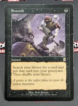 MTG Entomb- DAMAGED -Odyssey Magic the Gathering Card #132 - Image 1