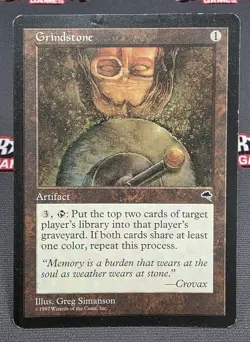 MTG Grindstone- DAMAGED -Tempest Magic the Gathering Card #290 - Image 1