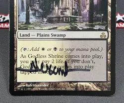MTG Godless Shrine- Signed -Guildpact Magic the Gathering Card #157 - Image 4