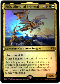 MTG Rith, Liberated Primeval Dominaria United 214/281 FOIL Mythic - Image 1