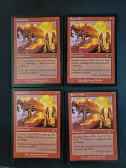 4x Seal of Fire Nemesis NM MTG Magic The Gathering Playset X4 4 See Pics - Image 1