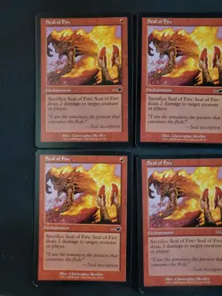 4x Seal of Fire Nemesis NM MTG Magic The Gathering Playset X4 4 See Pics - Image 2