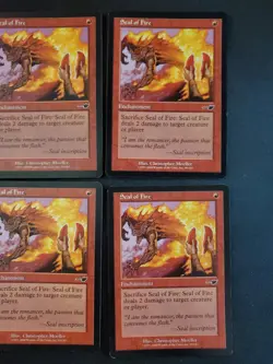 4x Seal of Fire Nemesis NM MTG Magic The Gathering Playset X4 4 See Pics - Image 3