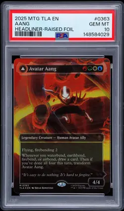 2025 MTG AVATAR: THE LAST AIRBENDER AANG, MASTER OF ELEMENTS/AVATAR AANG PSA 10 - Image 1
