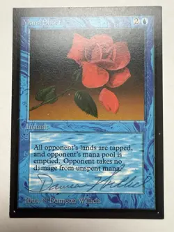 Mana Short Magic The Gathering English Blue Signed By Artist - Image 1