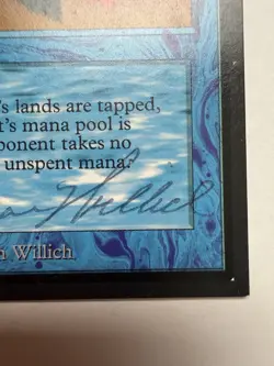 Mana Short Magic The Gathering English Blue Signed By Artist - Image 5