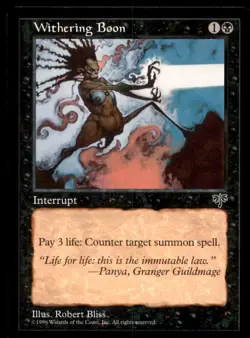 MTG Withering Boon LP Light Play Mirage [4856] - Image 1