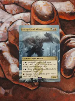 Magic the Gathering Savage Knuckleblade #2 Hand Painted Unique Custom MTG Alter - Image 1