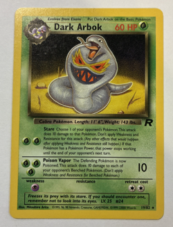 Dark Arbok Team Rocket #19 Rare WOTC Pokemon 2000 MP - Image 1
