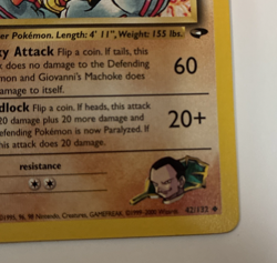 Giovanni's Machoke 1st Edition Gym Heroes #42/132 Uncommon WOTC Pokemon 2000 LP - Image 3