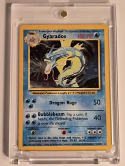 Pokemon Gyarados TCG Base Set Holo Card 6/102 Unlimited Rare LP - Image 1