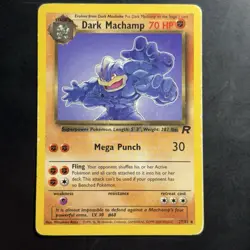 Vintage Pokemon Team Rocket Dark Machamp 27/82 Non-holo Rare WotC 2000 - Image 1