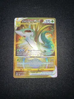 Pokemon TCG Serperior VSTAR 210/195 Silver Tempest Gold Secret Rare NM - Image 1