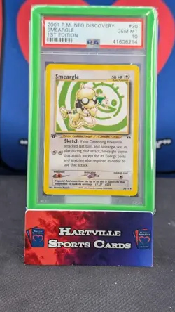 PSA 10 Pokemon 2001 1st Edition Neo Discovery Smeargle Non-Holo Rare #30 - Image 1