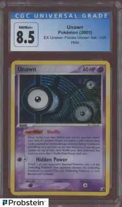 2005 Pokemon Ex Unseen Forces Unown Set Unown - Holo CGC 8.5 NM-MT+ - Image 1