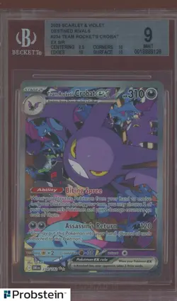 2025 Pokemon Scarlet & Violet Destined Rivals #234 Team Rocket's Crobat Ex BGS 9 - Image 1