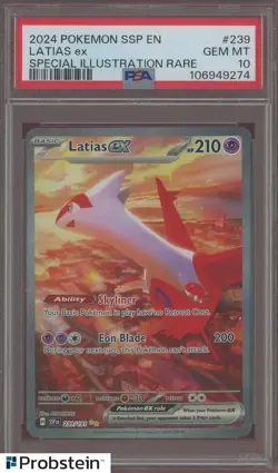 2024 Pokemon SSP En Special Illustration Rare #239 Latias Ex PSA 10 GEM MINT - Image 1