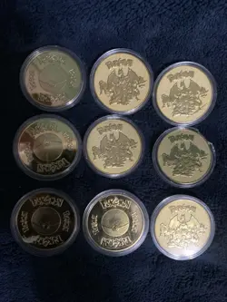 Pokemon Gold Collectable Coins Bundle Blastoise Mewtwo Pikachu Celebi - Image 4