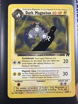 Pokemon TCG |Team Rocket | Dark Magneton #28/82 | Non-Holo | English | MP/ HP - Image 1